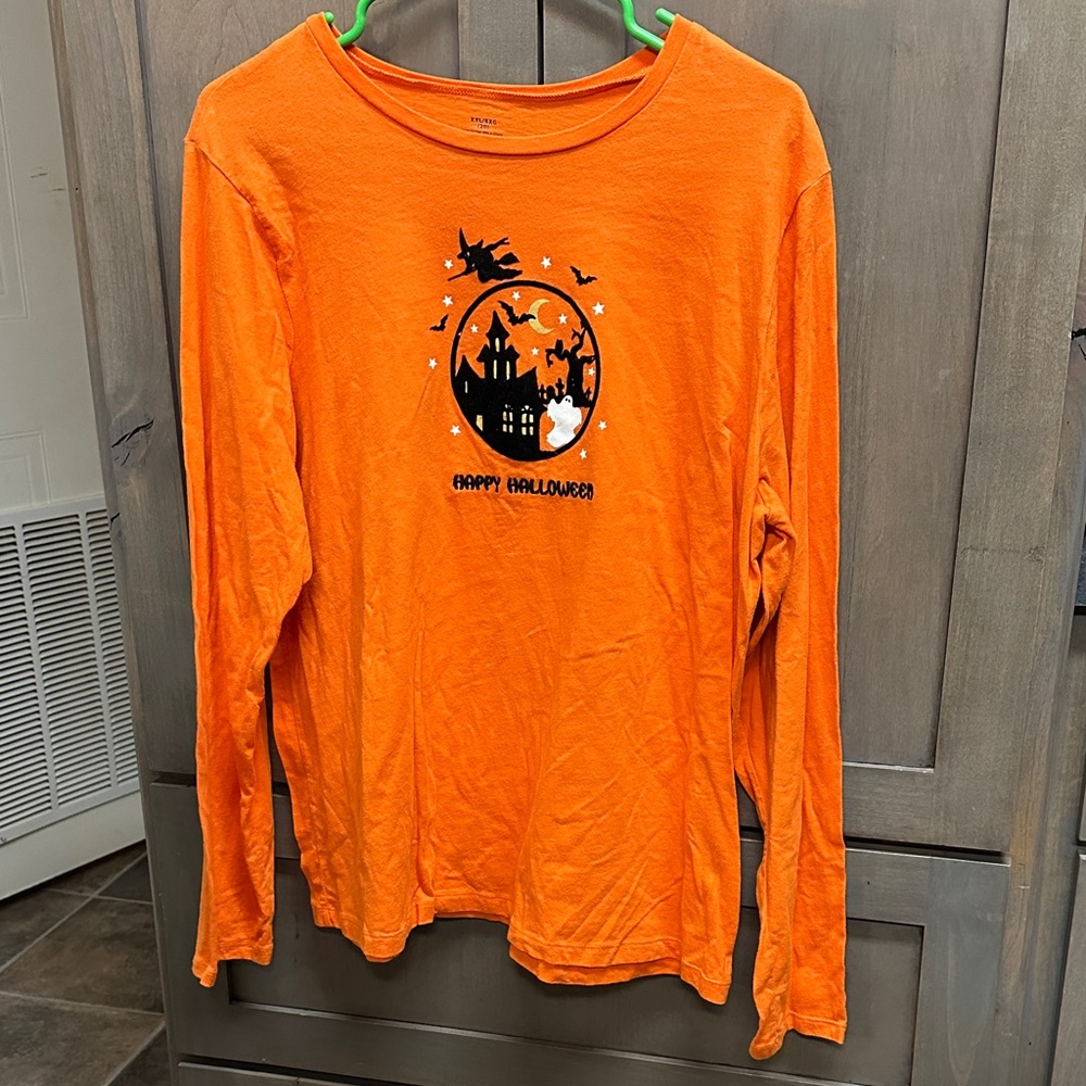 Orange Halloween Long Sleeve Tee